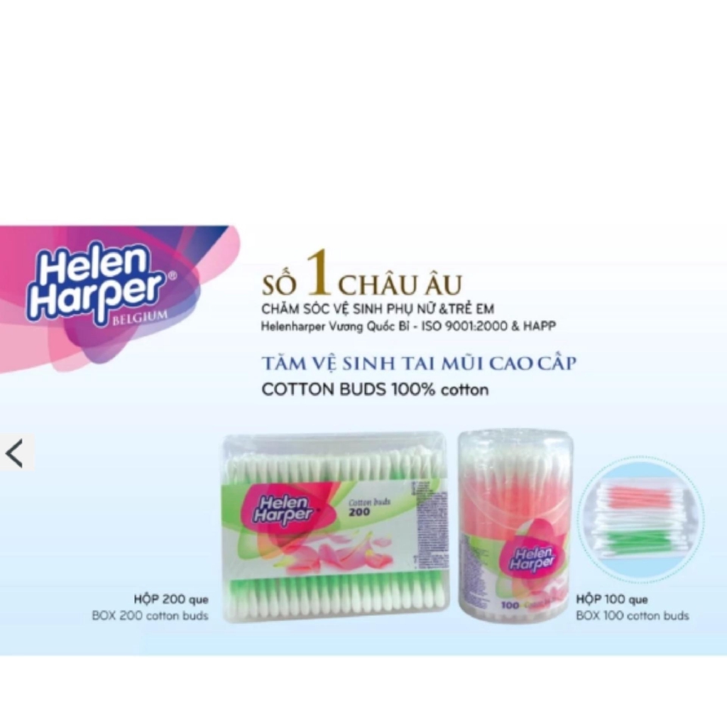 BÔNG NGOÁY TAI HELEN HARPER 200 que - nhập khẩu từ Bỉ