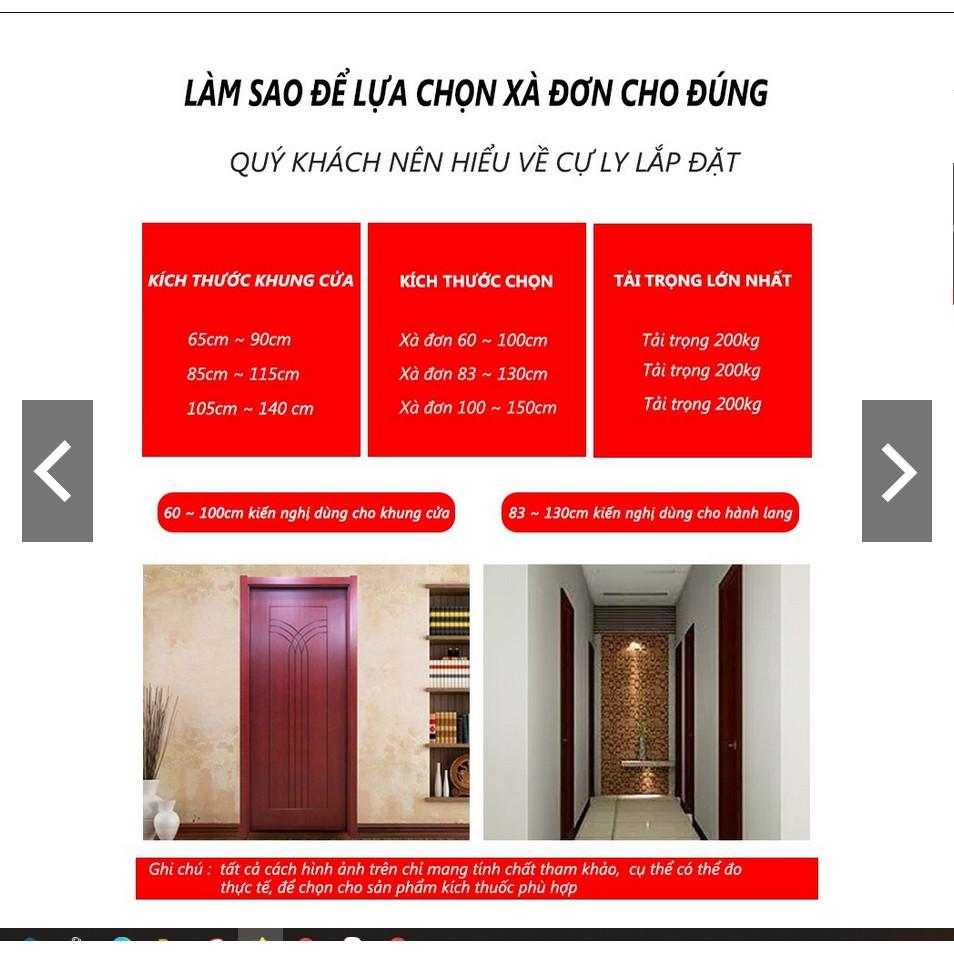 Xà Đơn Chốt Chống Xoay 60-100cm Màu Đen Xanh Dương Cao Cấp Cải Tiến Mới Sản Xuất Nặng 1,8kg( Bảo Hành 12 Tháng)