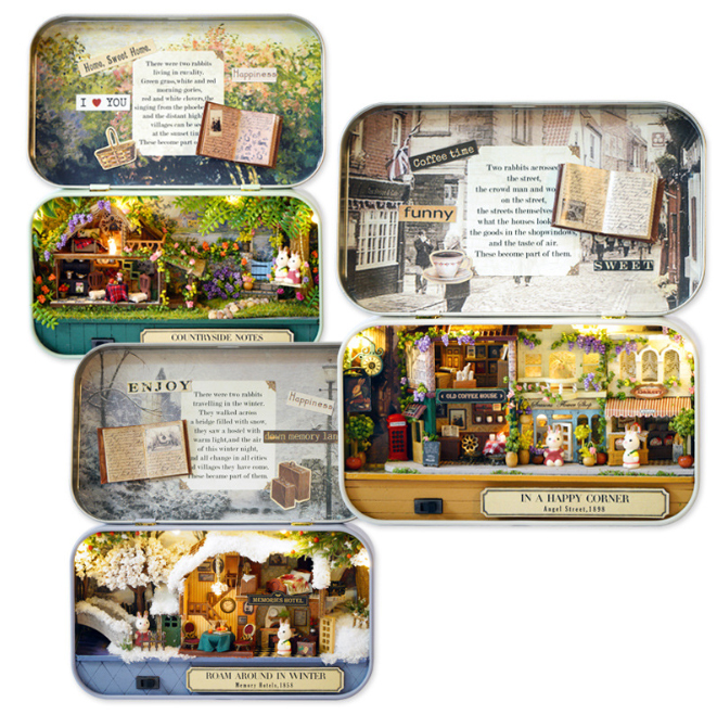 Hộp xếp hình Box Theatrer trang trí DIY đủ phụ kiện đi kèm