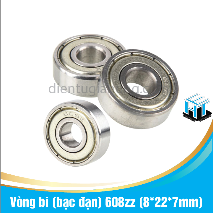 Combo 2 cái Vòng bi (bạc đạn) 608zz (8*22*7mm)