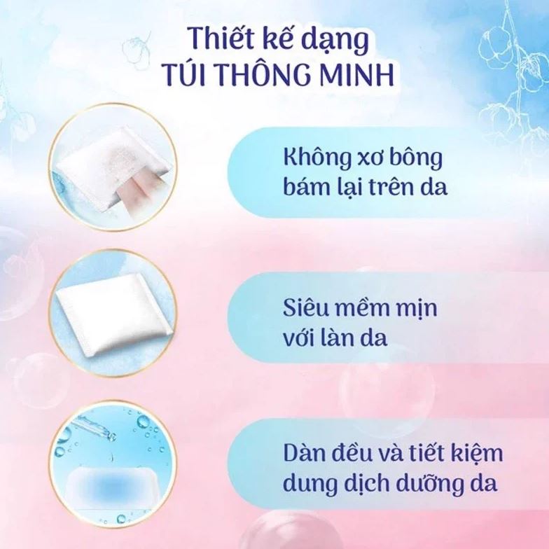 Bông tẩy trang cao cấp, nhiều lớp, không xù, không xơ Nhật Bản Silcot Velvet Touch Cotton