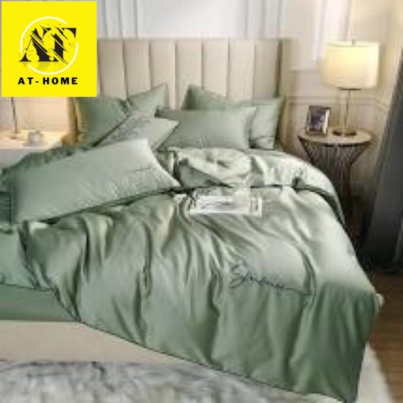 Bộ 5 Món Vỏ Chăn Tencel 40s Sumoi LAN PHAM BEDDING - Xanh Nhạt