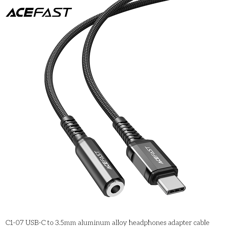 Cáp chuyển âm thanh Acefast USB-C to 3.5mm (0.18m) - C1-07 Hàng chính hãng Acefast