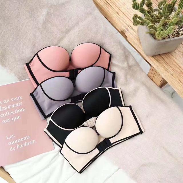 Áo lót chống tụt ️️ Áo chip không dây chống tụt - Áo lót nữ đệm dày tạo khe siêu nâng ngực quyến rũ