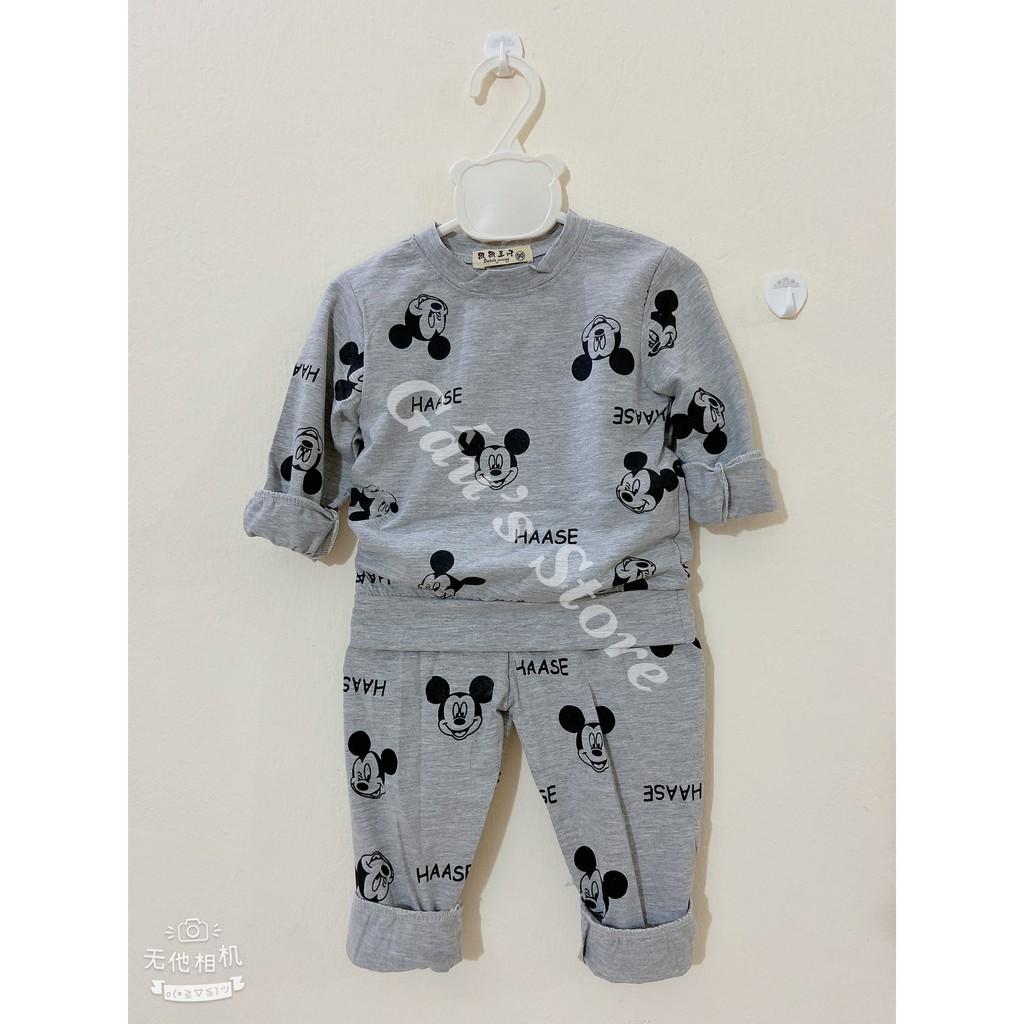 Bộ cotton dài tay mickey