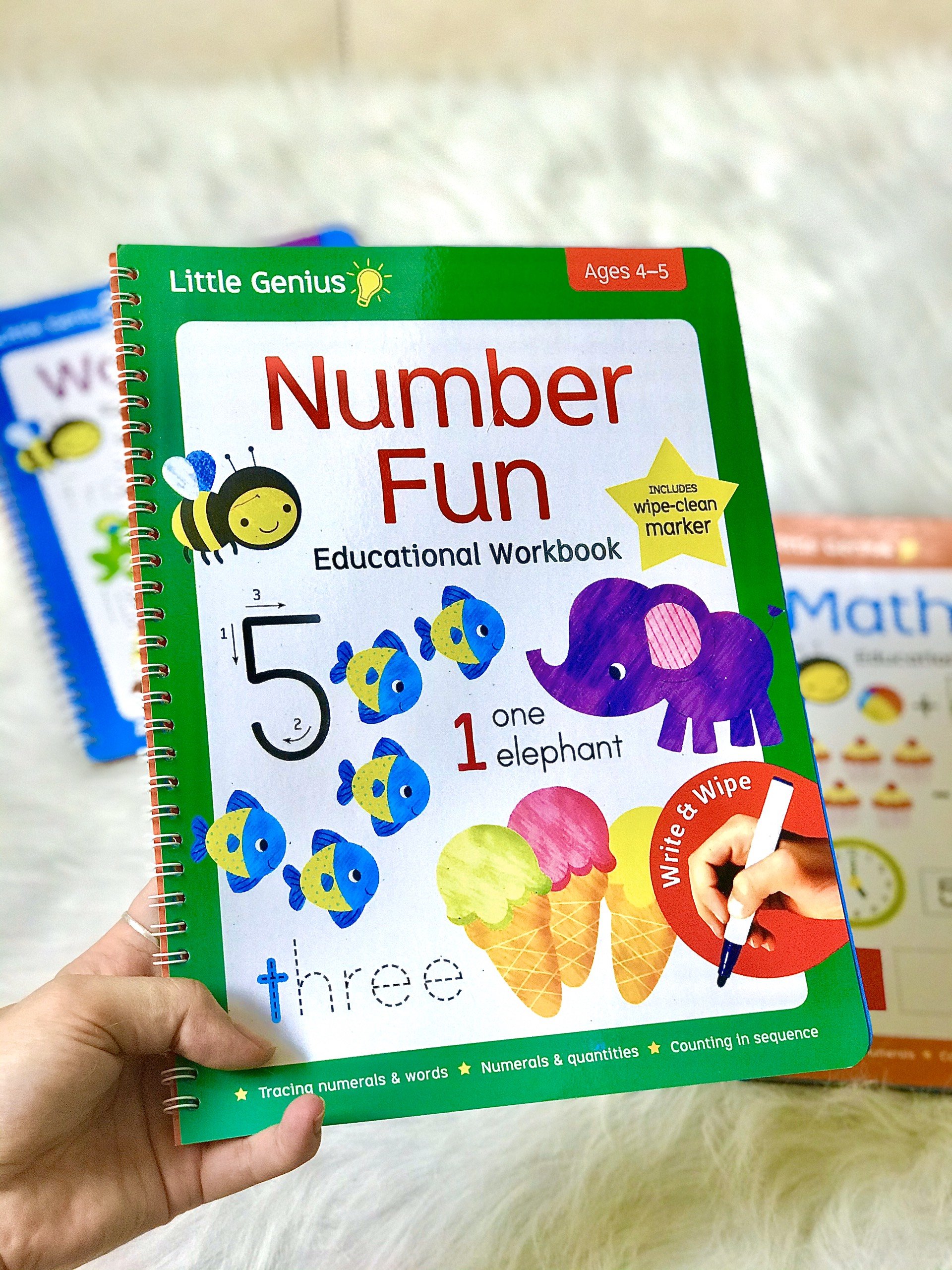 Đồ chơi - Bộ 3 cuốn viết xóa Math/ Word / Number fun