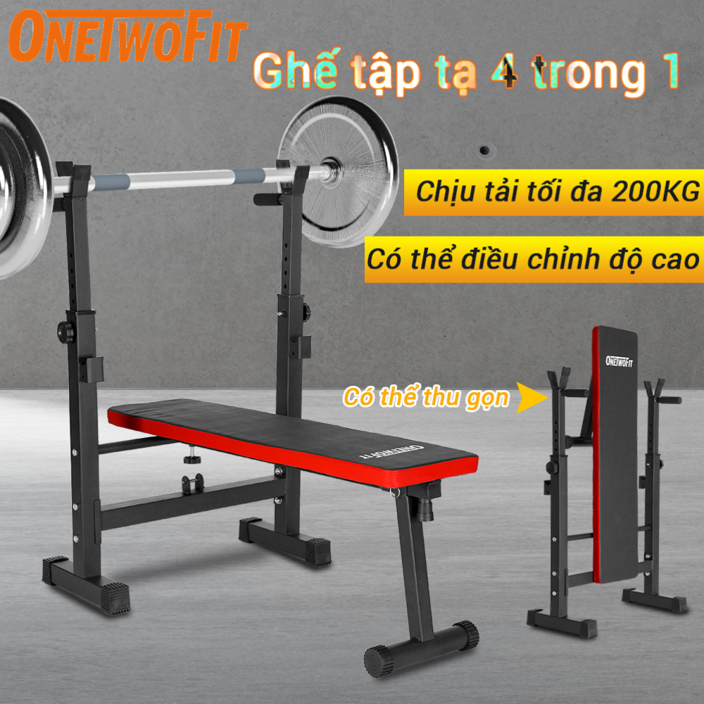 OneTwoFit Ghế tập ghế tập tạ đa năng ghế gập bụng ghê tập gym đa năng thiết bị thể OT040Z