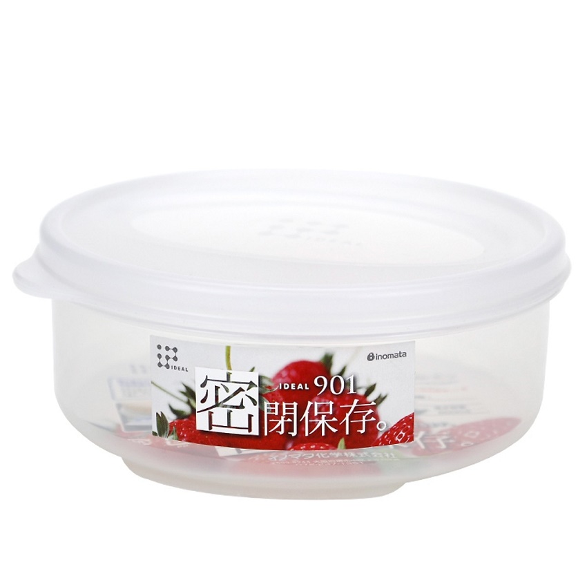 Combo 4 hộp đựng thực phẩm 480ml loại tròn có nắp nội địa Nhật Bản