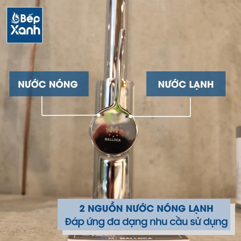 Vòi Rửa Chén Malloca K012C - Có Dây Rút - 2 Nguồn Nóng Lạnh