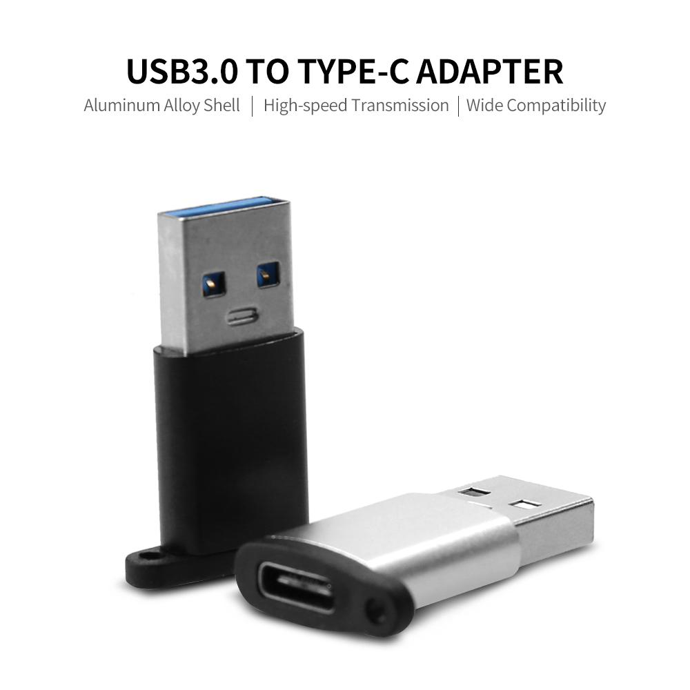 USB3.0 Adapter USB3.0 Male to Type-C Female OTG Adapter Converter Plug and Play OTG Connector Silver