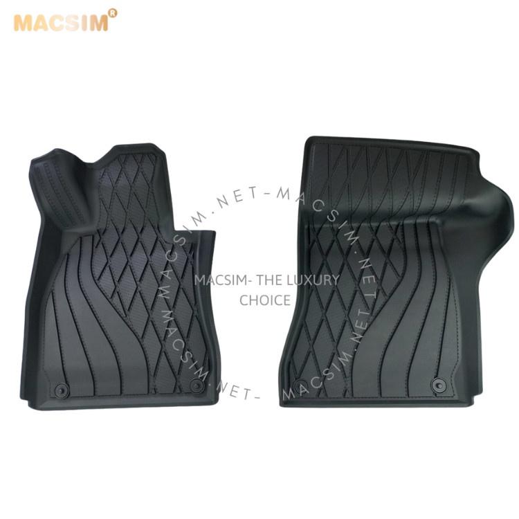 Thảm lót sàn xe ô tô Mercedes S 2021+ Nhãn hiệu Macsim 3W chất liệu nhựa TPE đúc khuôn cao cấp - màu đen