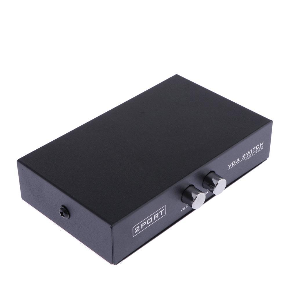 1 Monitor to 2 PC 2Port SVGA VGA Manual Sharing Switch Switcher