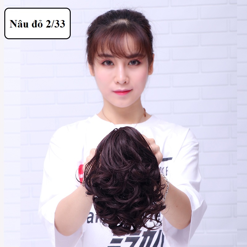 Ngoạm xoăn ngắn N151 FREESHIP ngoạm tóc giả, tóc giả kẹp ngoạm, quặm tóc giả nữ