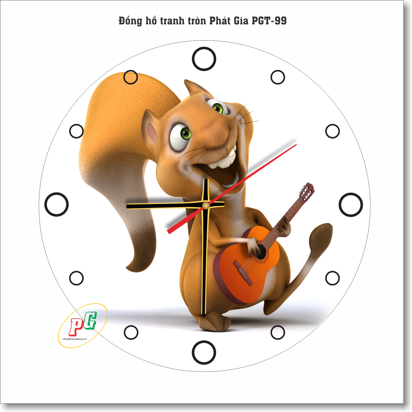 Đồng hồ treo tường, đồng hồ tranh treo tường, đồng hồ dạng tròn, đồng hồ độc lạ, đồng hồ treo phòng khách, phòng ngủ, nhà bếp, đồng hồ tranh quà tặng Phát Gia PGT38-99
