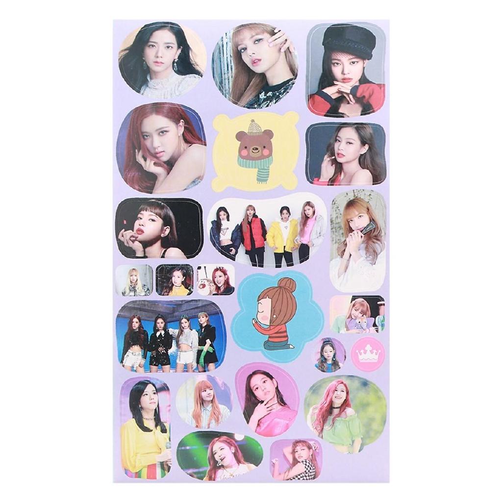 Bộ 12 tấm ảnh dán Black Pink