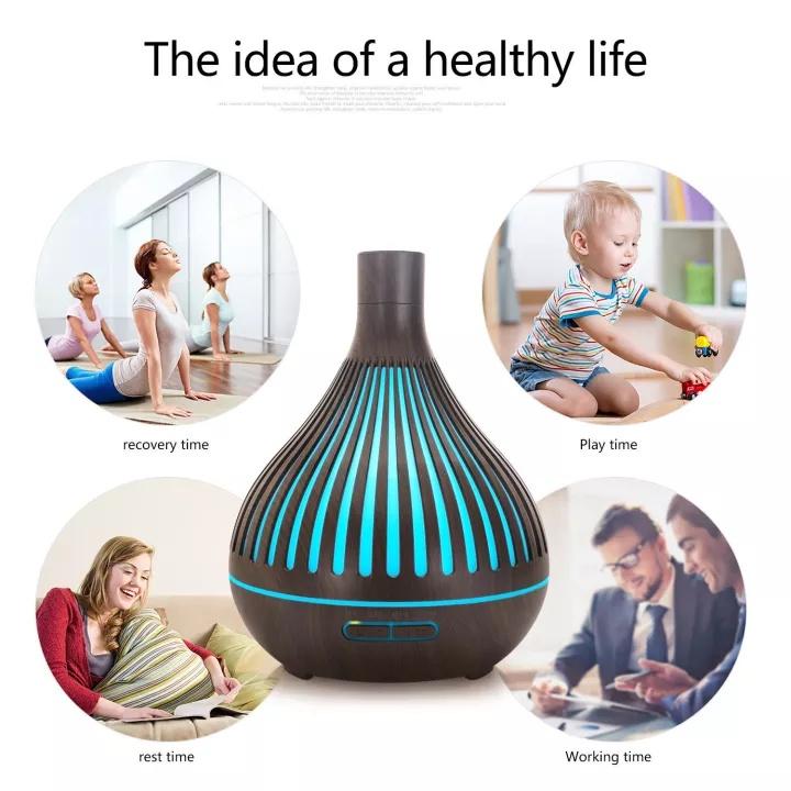 Máy Xông Tinh Dầu Khuếch Tán Tinh Dầu Bình Hoa Cho Phòng 15-40M2 (Tặng Remote)