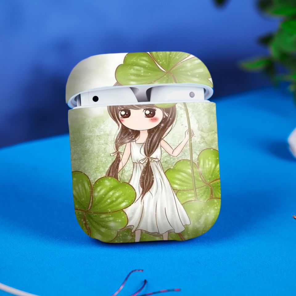 Miếng dán skin chống bẩn cho tai nghe AirPods in hình Chibi đẹp - Chib024 (bản không dây 1 và 2