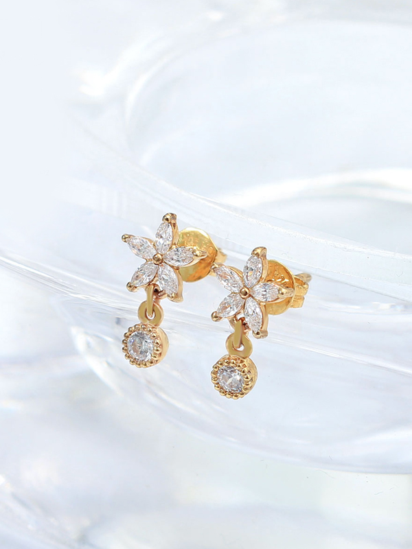 Hoa tai vàng tây đính đá JE1002 Jyme Jewelry
