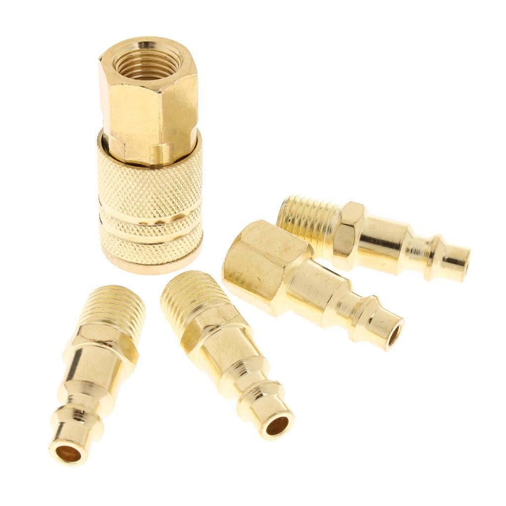 5 Đầu Nối Nhanh Bộ Không Khí Đầu Nối Ống Phụ Kiện 1/4 Inch Dụng Cụ Cắm, Bền Đẹp