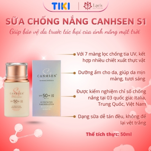 Sữa chống nắng CANHSEN S1 Whitening Sunscreen 50ml