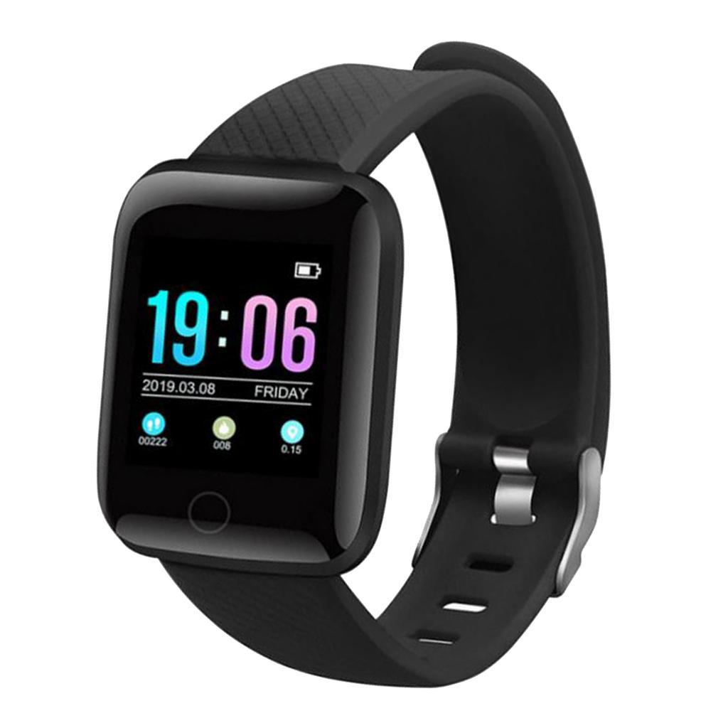 2X 116plus Bluetooth Smart Bracelet Touch  Smart Wristband Black