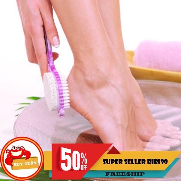 Bàn chải chà gót chân 2 đầu 4 in 1