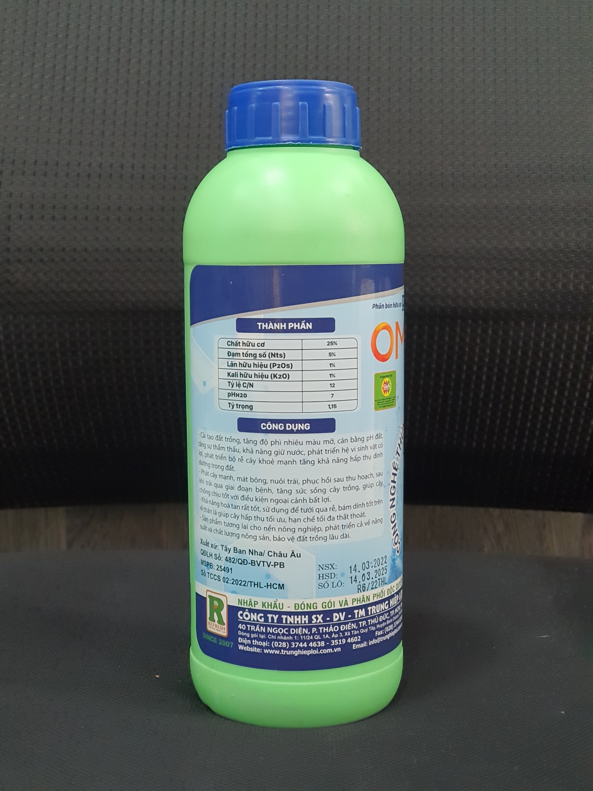 Phân bón đạm cá hữu cơ đậm đặc REFRESH OMEGA 5-1-1 Tây Ban Nha 1lít