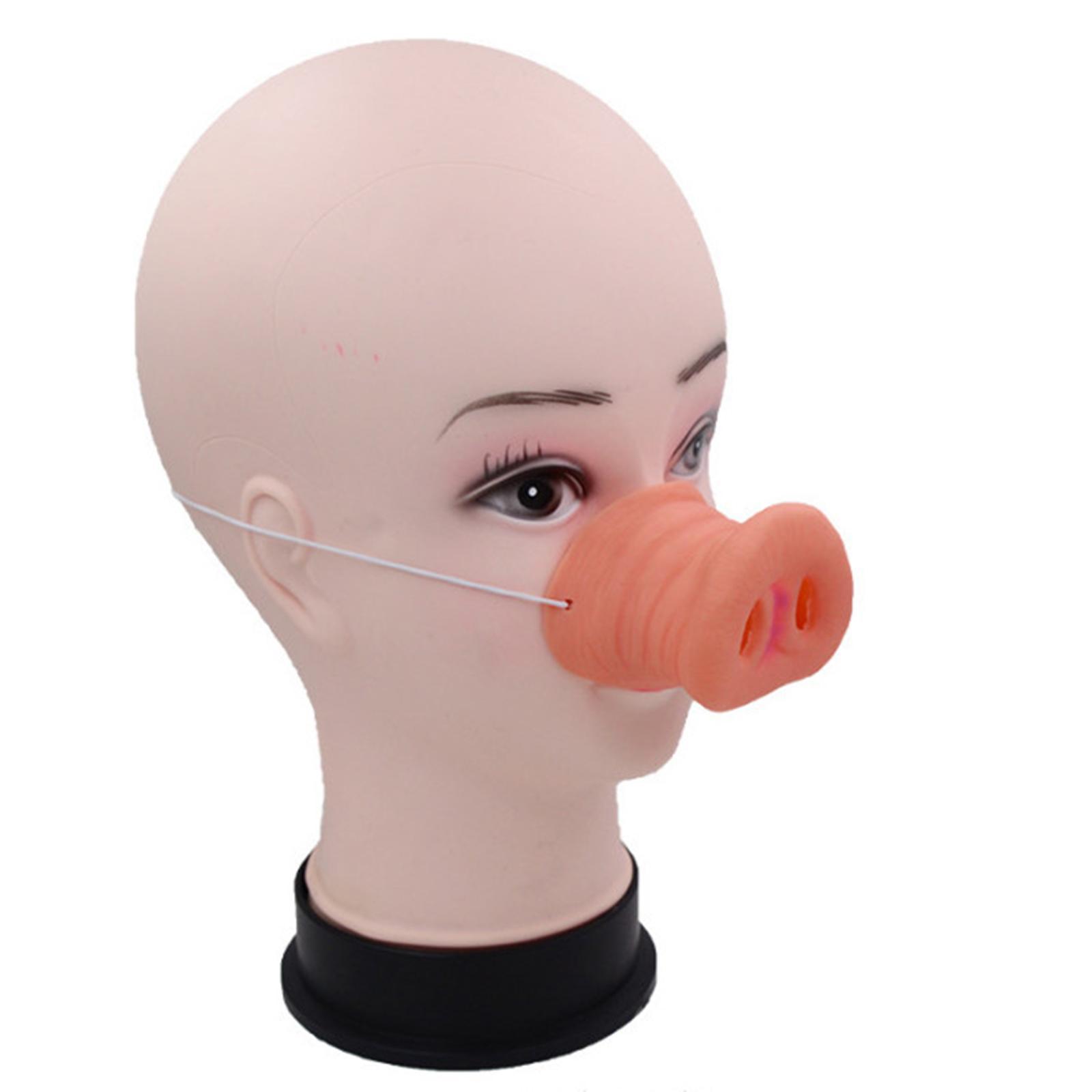 Simulation Pig Nose Prop Costume Accessory Dress up Cosplay Rubber Animal Hog Snout for Girls, Boys, Halloween, Festival, Role Play, Party