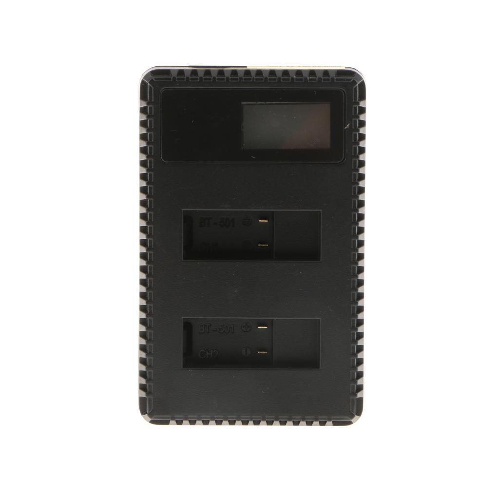 LCD Dual Battery Pack Charging Charger with USB Cable for Gopro Hero 5/6