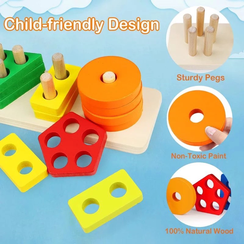 Đồ Chơi Montessori Giúp Bé Phân Loại Màu Sắc Hình Khối Và Tư Duy Logic