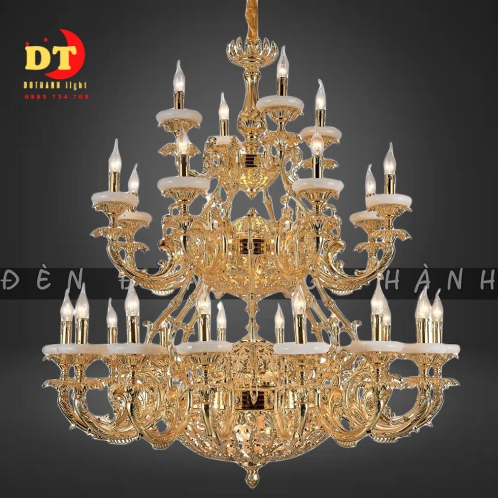 Đèn chùm nến phòng khách phong cách bắc âu cổ điển HTLK CHK
