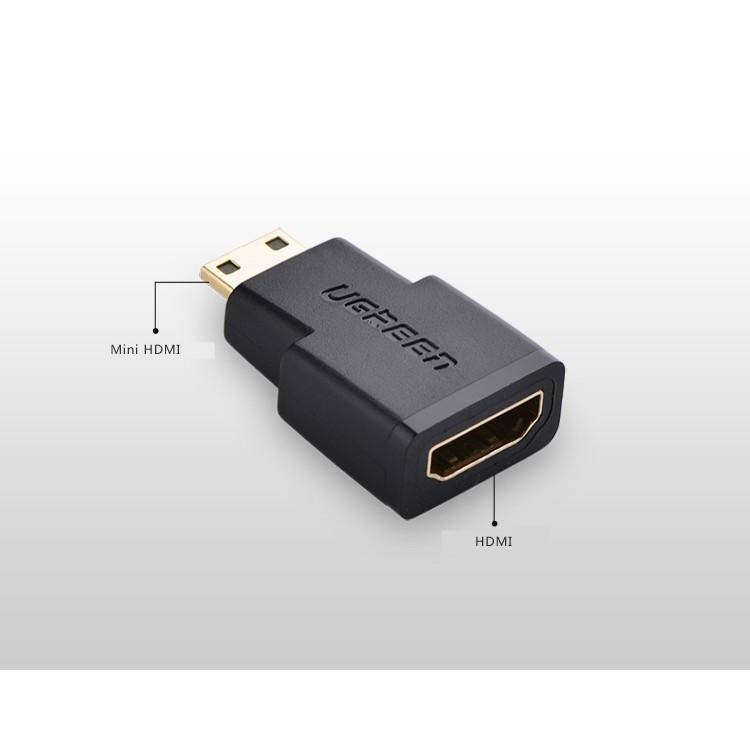 Đầu chuyển mini HDMI dài 25mm UGREEN 20101 (màu đen) - Hàng chính hãng