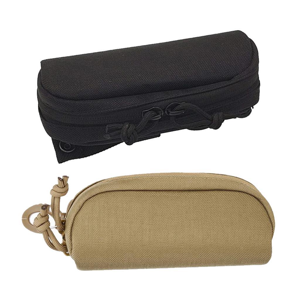 2x Eyeglasses Hard Case Molle Zipper Sunglasses Carrying Case