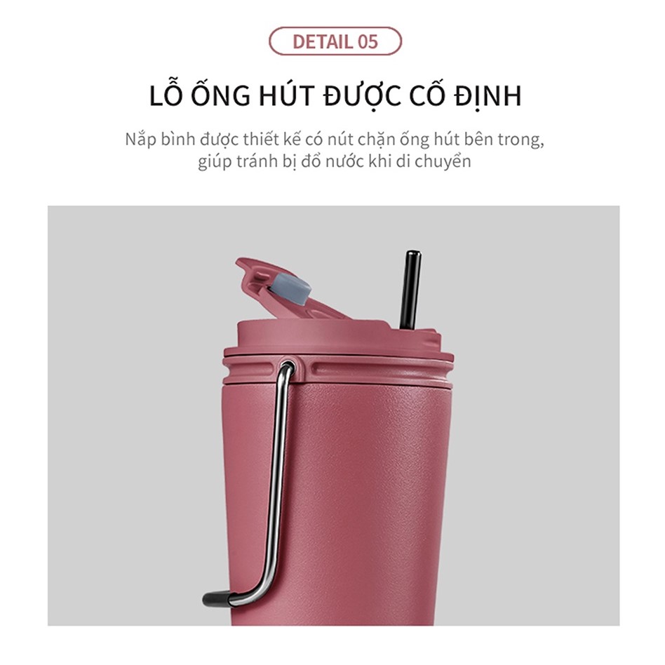 Bình giữ nhiệt Lock&Lock Bucket Tumbler LHC4268 LHC4269 540ml- Hàng chính hãng thép không gỉ quai xách tiện lợi- JoyMall