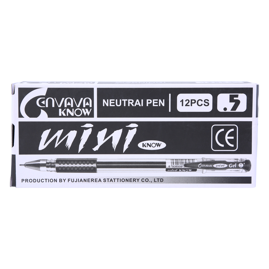 Hộp 12 Cây Viết Nước Mini Envava - Mực Đen