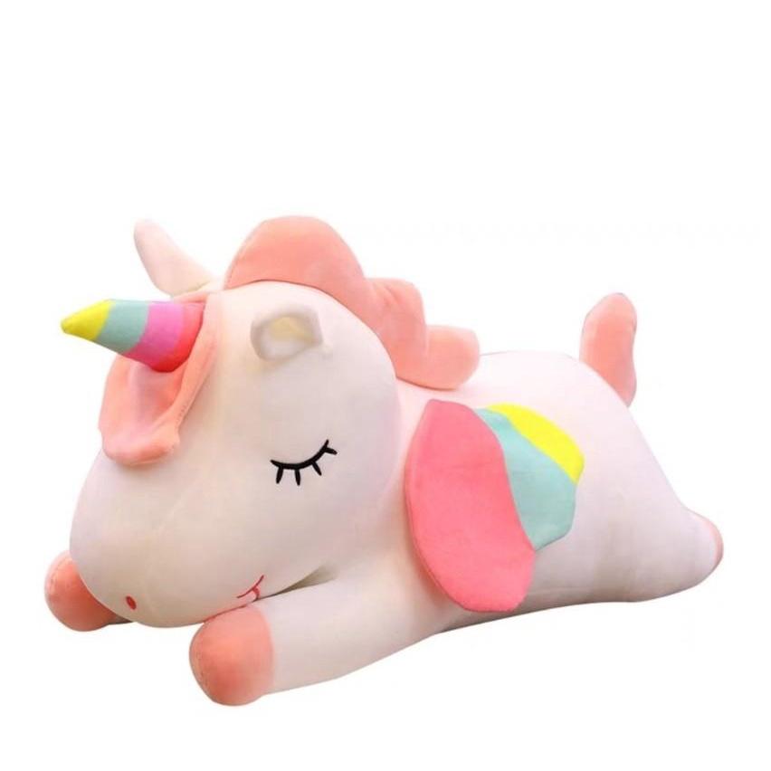 Gấu Bông Ngựa Pony TINO Kì Lân Hồng 1 Sừng Unicornsize to 100-120cm