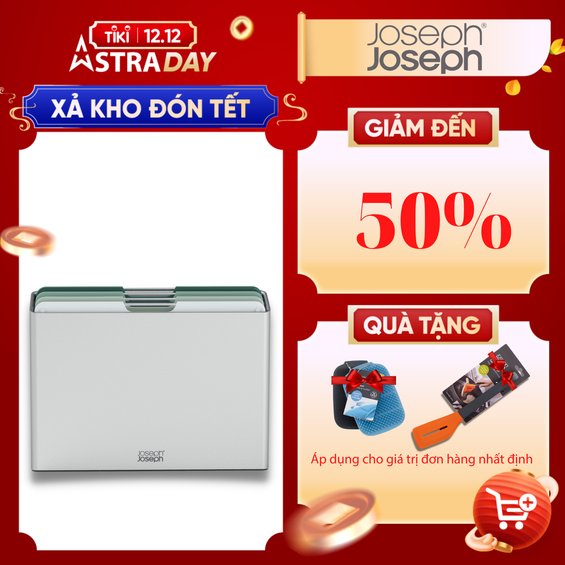 Bộ Thớt Cao Cấp Joseph Joseph Lớn 004274 - Folio 4-piece Chopping Board Set - Editions