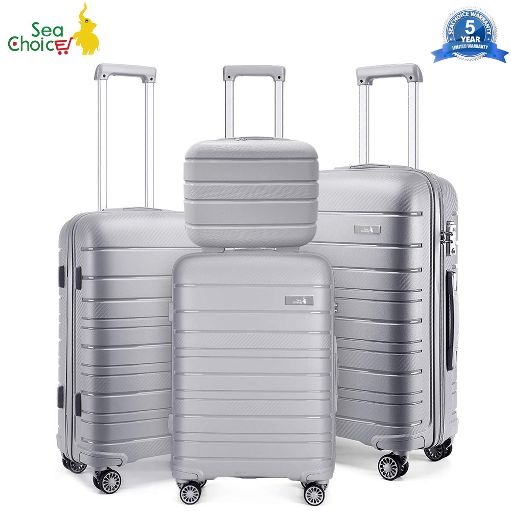 Vali du lịch Sea Choice chất liệu PP Size 14+20/24/28'' có khóa TSA Bánh xe 360° Dây kéo YKK chống nước có 4 màu- Bảo hành 5 năm