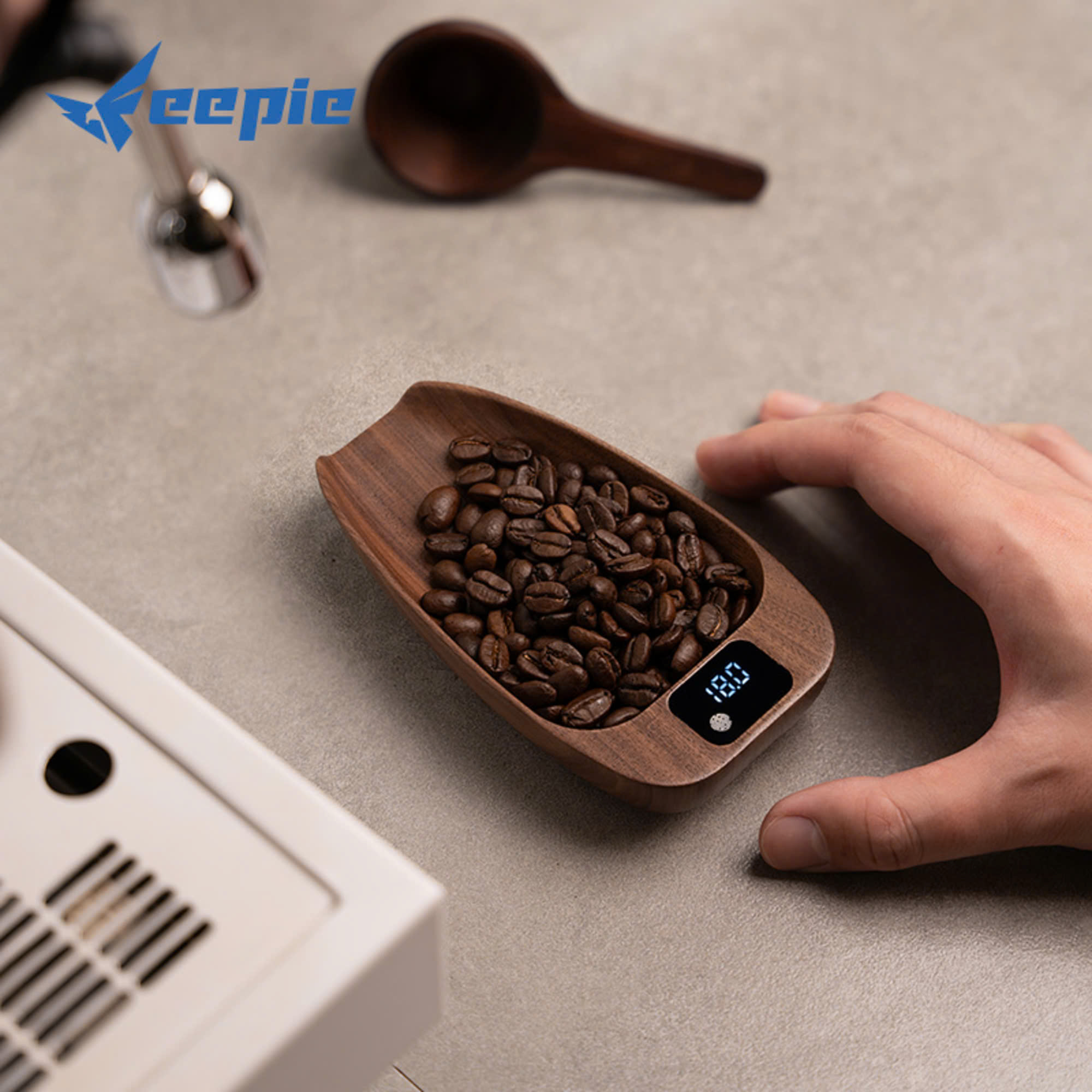 Cân điện tử gỗ tự nhiên cân cà phê cân trà