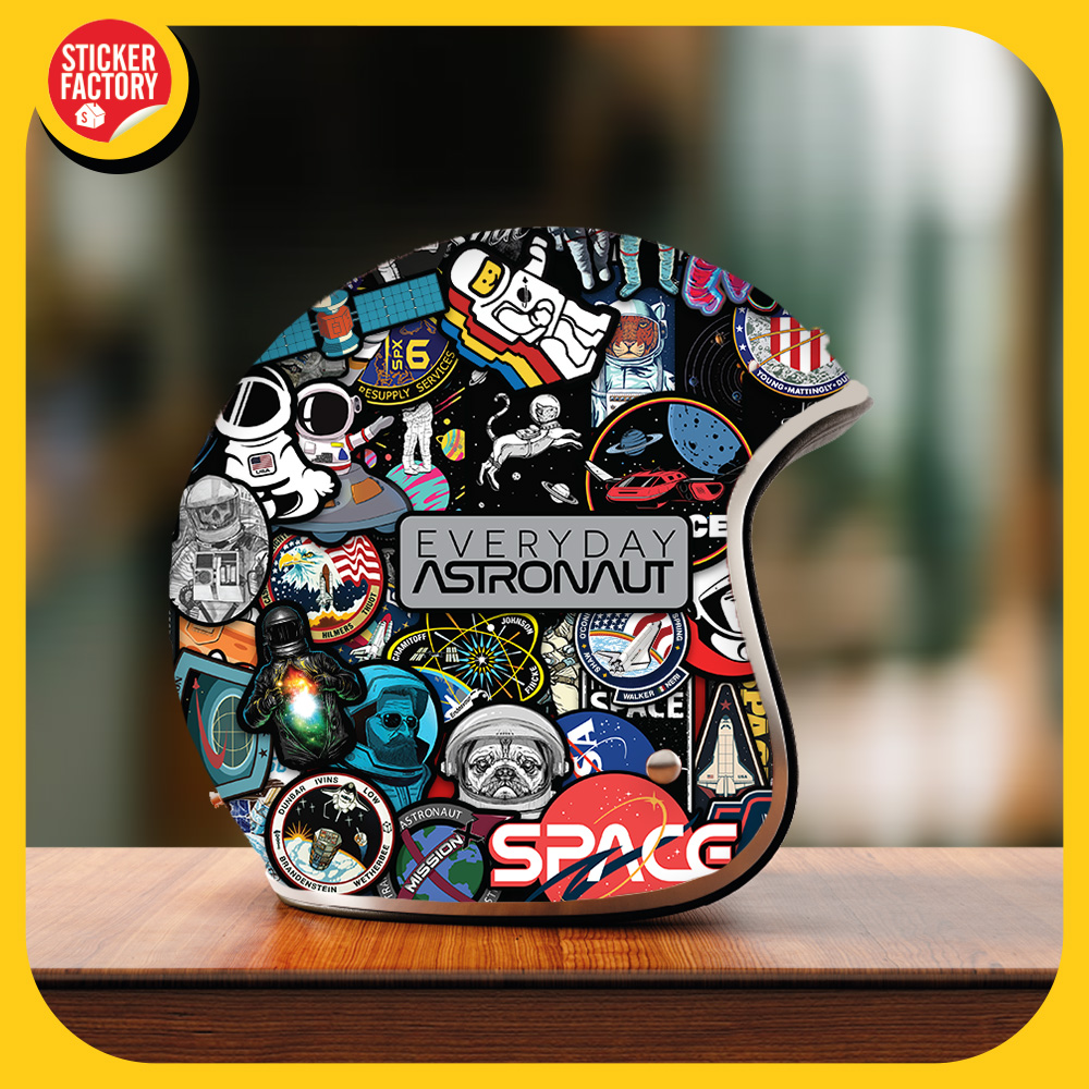 Astronaut Phi hành gia - Set 100 sticker decal hình dán dễ thương - STICKER FACTORY