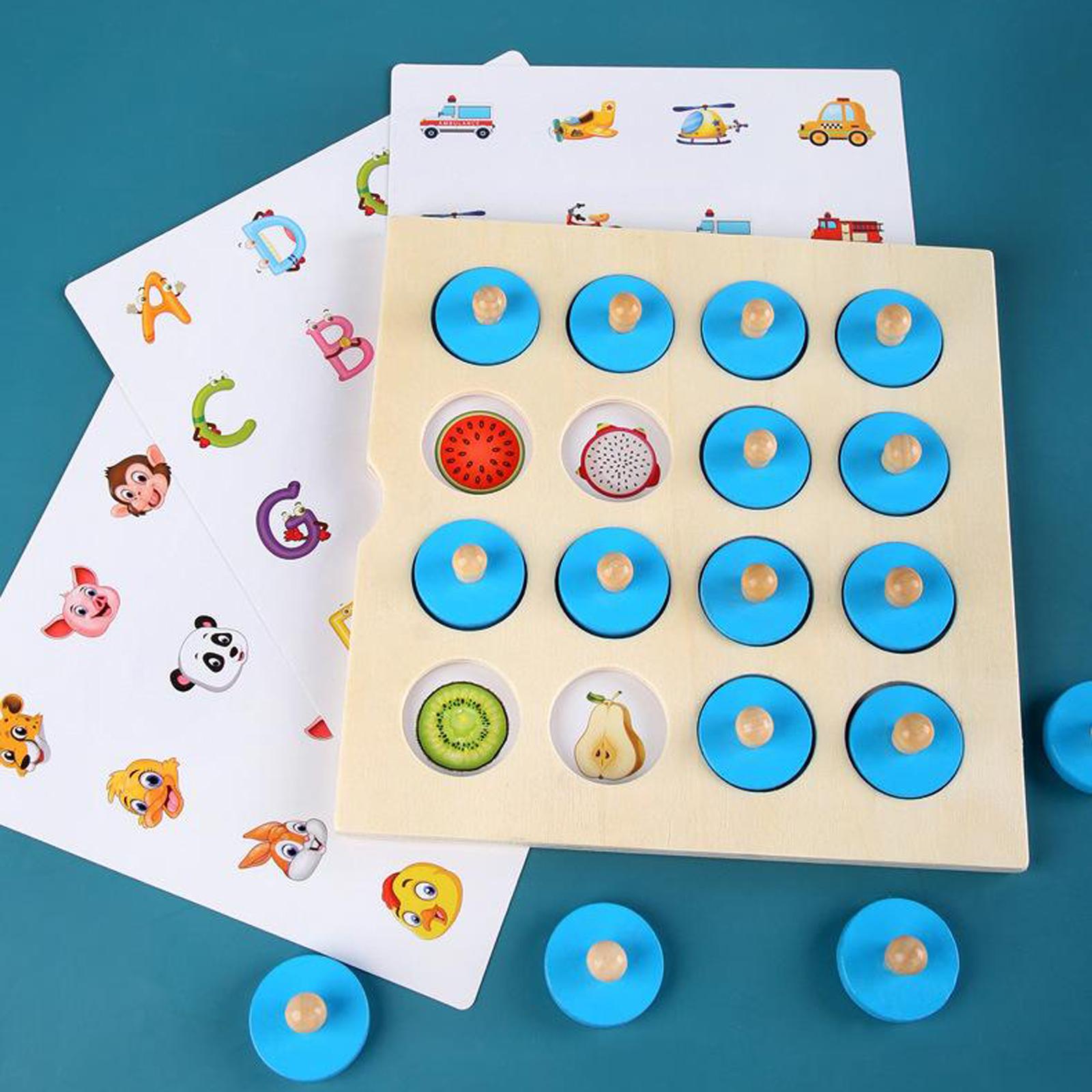 Kid Wooden Memory Chess Board Game Baby Memory Training Game Educational Toy