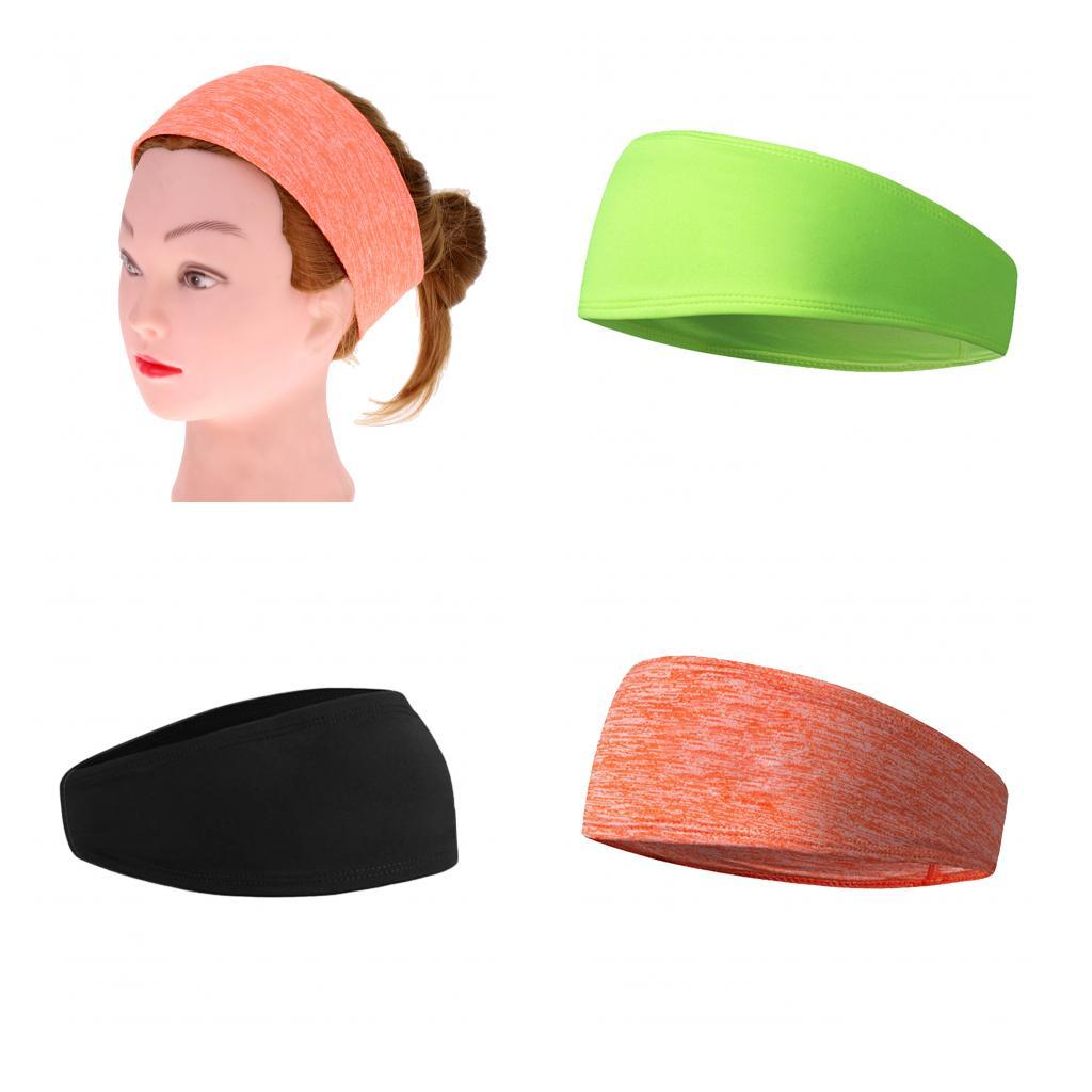 Performance Stretch Sweat Headband Yoga Sports Gym Workout Sweatband Wrap Hair 8.5 cm