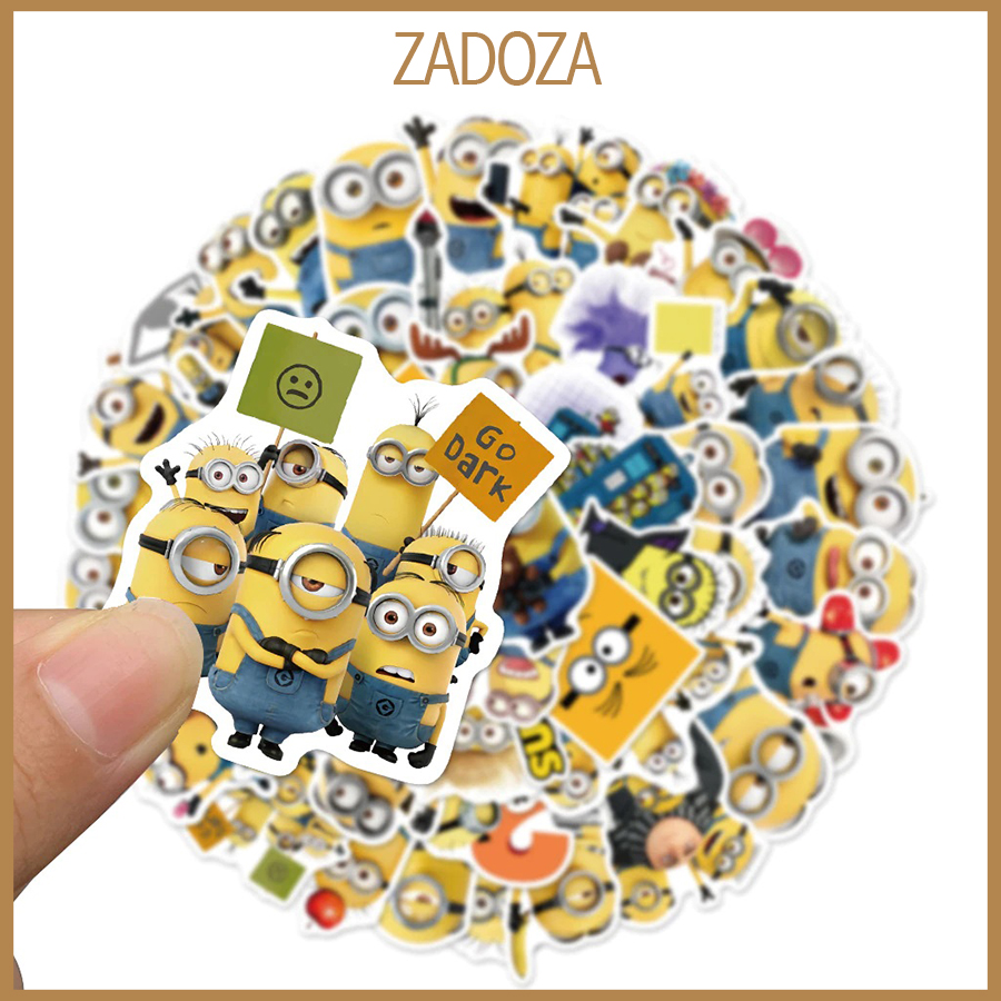 Sticker Minion decal dán laptop , điện thoại hình dán, miếng dán trang trí