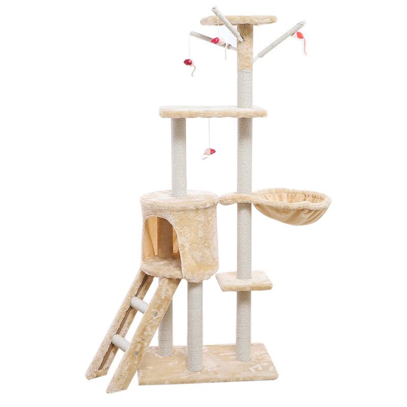 CATTREE Cho Mèo, Nhà Cây Cho Mèo, Trụ Cào Móng Cho Mèo 5 Tầng Có Võng Và Đồ Chơi Đi Kèm - DCCM72