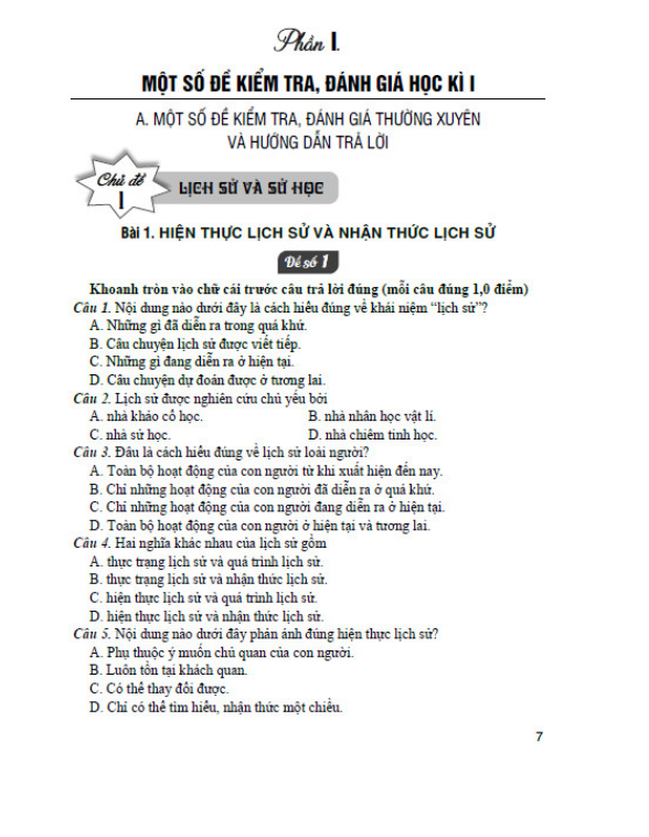 Sách - Đề kiểm tra, đánh giá lịch sử 10 (bám sát sgk kết nối tri thức với cuộc sống)