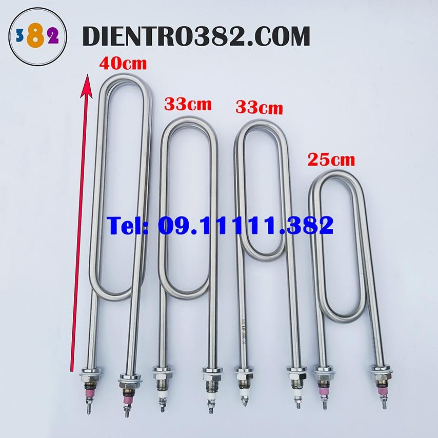 May so nhiệt u kép dài 40cm, may so cho tủ cơm công nghiệp chất liệu inox 304