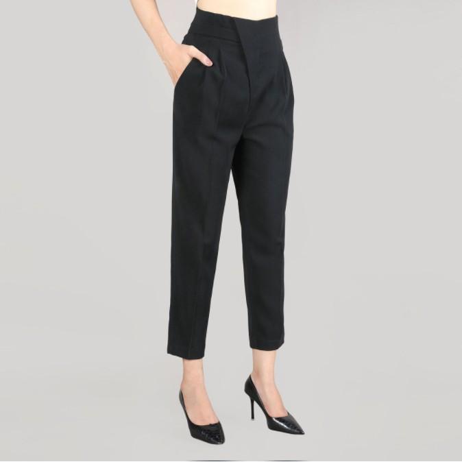 Quần tây công sở cạp cao, xếp ly tam giác, ống đứng, hàng thiết kế TK FASHION - QK K425