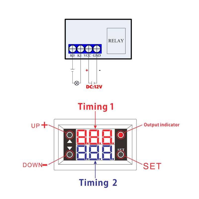 Modul Hẹn Giờ 12V Relay Hiển Thị LED 0.56 Inch (T2302)