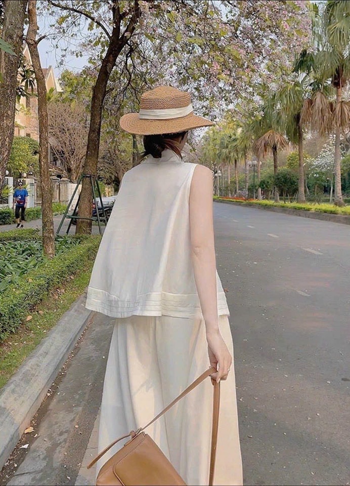 Set Áo Sơ Mi kèm Quần Lỡ Ống Rộng