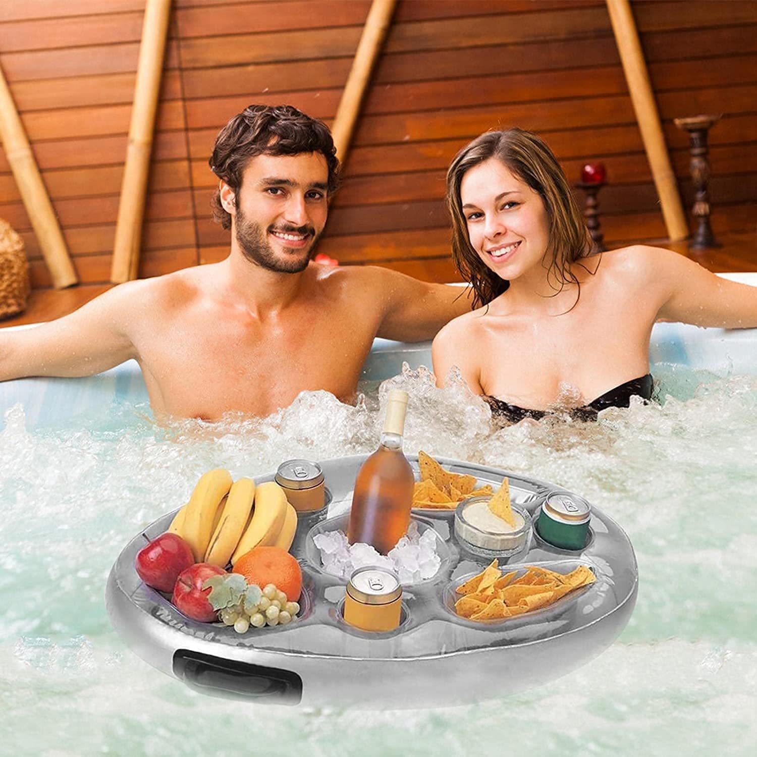 Khay Nổi Bơm Hơi Tiệc Hồ Bơi Floating Drinks Hot Tub